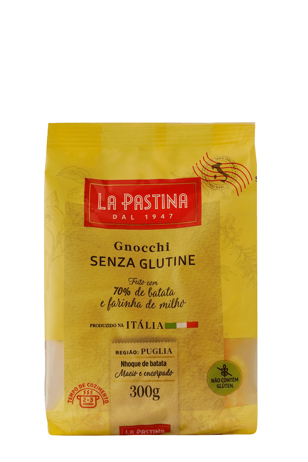 023413 - Gnocchi Sem Gluten Italiano 300G La Pastina -FRONTAL-
